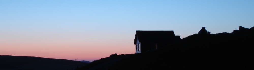 Gilbraes Chalets at simmer dim sunset